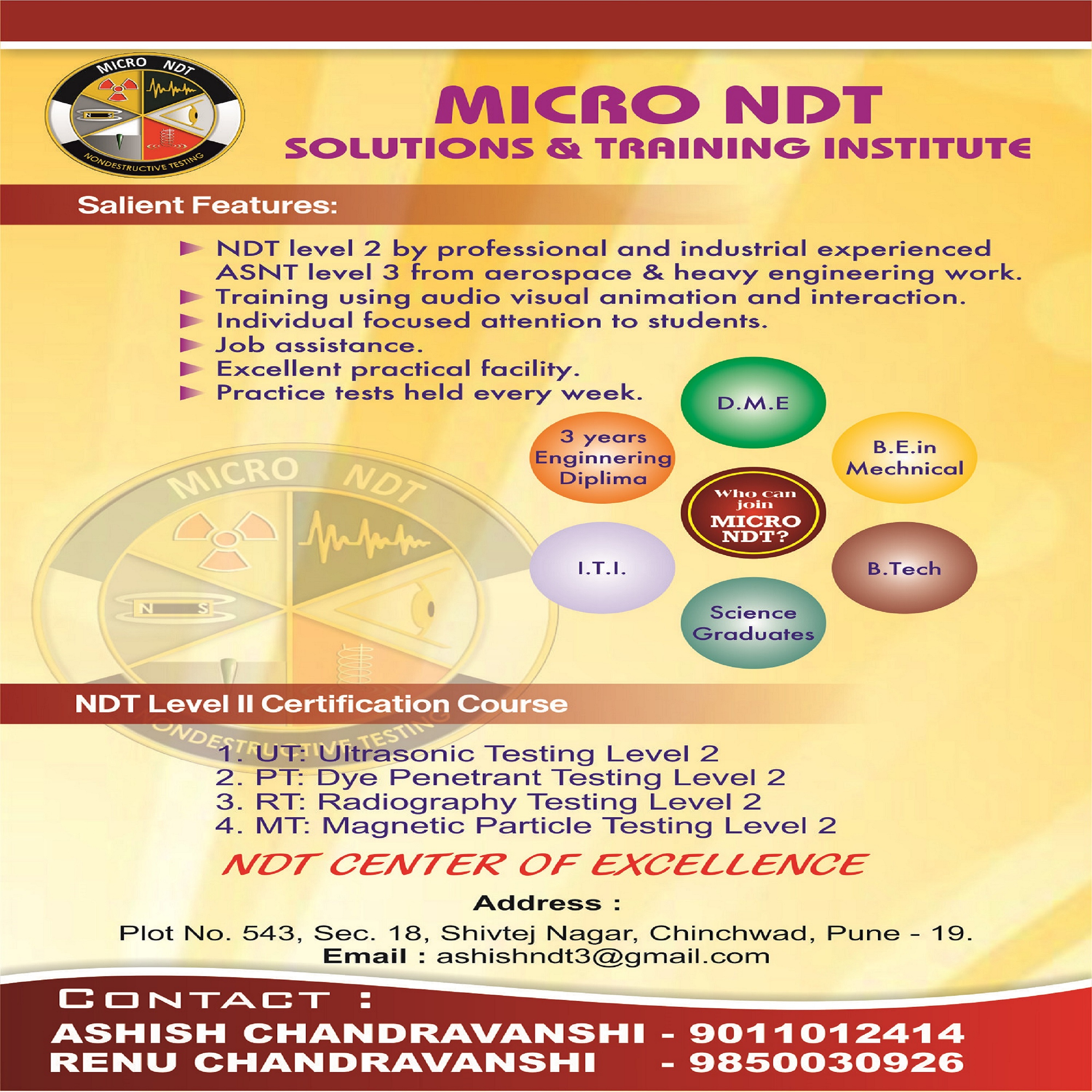 MICRO NDT SOLUTIONS & TRAINING INSTITUTE – NDT Training, Qualification ...